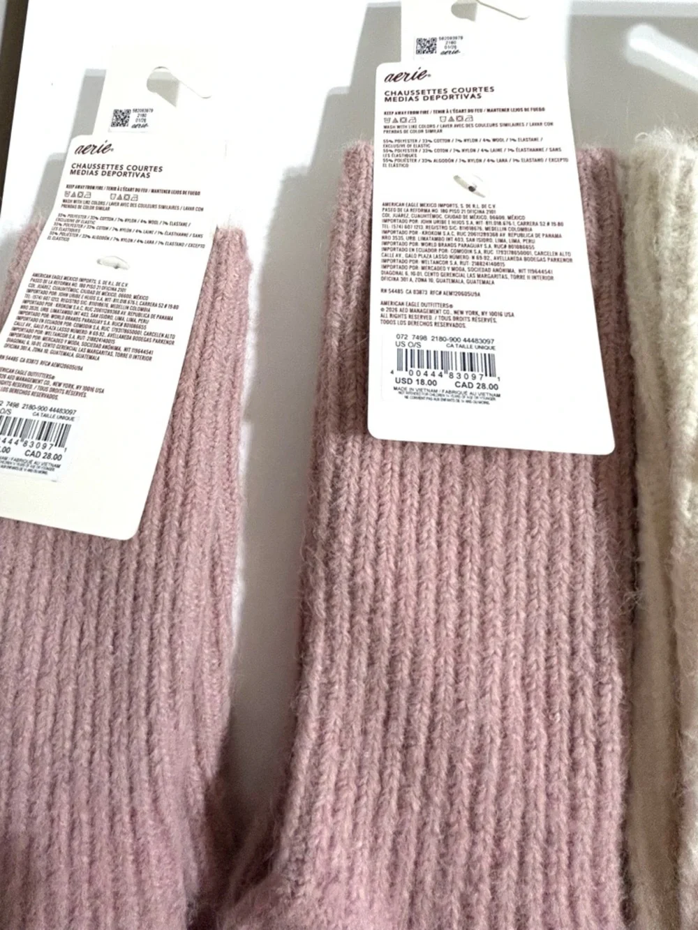 NWT Four pairs Aerie Crew Socks